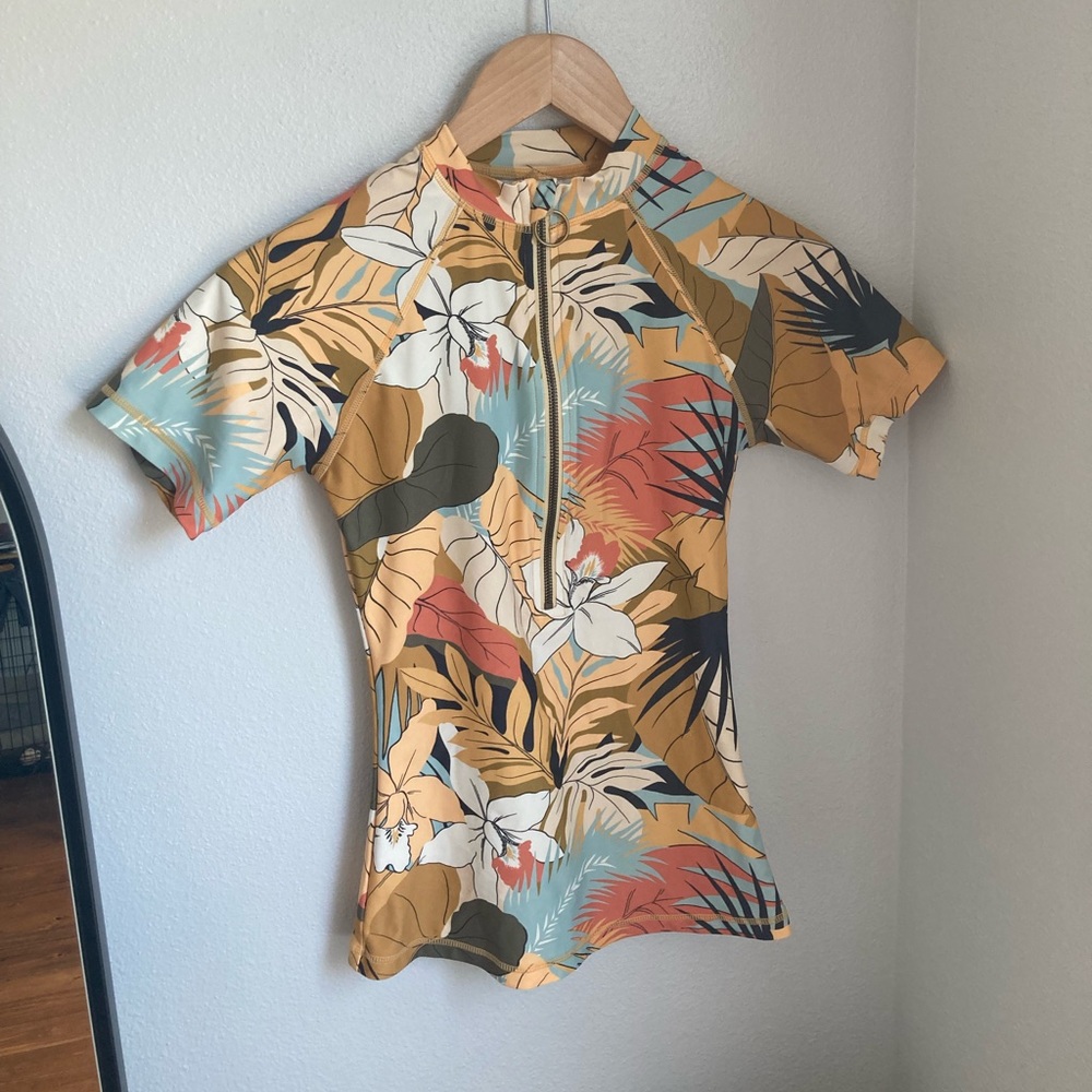Madewell Rashguard + Matching Bottoms Swim Set S